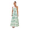 Vestido de Verão Casual com Gola Flor e Alça para Praia e Férias no Havaí para Mulheres Europeias e Americanas da Amazon, Transfronteiriço, com Lintercloth
