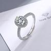 Comércio exterior transfronteiriço AliExpress anel feminino redondo diamante de zircônia face larga anel feminino fábrica de fornecimento de joias ao vivo