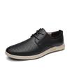 Transfronterizo Tallas Grandes Suela de Goma Antideslizante Juvenil Moderno Zapatos Casuales de Cuero para Hombre con Cordones Punta Redonda Zapatos de Trabajo Diarios