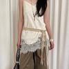 Cinturón de Estilo Étnico de Gama Alta Versátil para Mujer, Cuerda para la Cintura con Borde de Hebilla Estilo Western Retro, Accesorios de Cintura para Combinar con Vestido, Moderno
