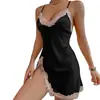 Bata de tirantes sexy europea y americana, bata de noche sexy de encaje, ropa sexy para el hogar, bata de tirantes para mujer TEMU