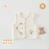 Chaleco cálido para bebé para primavera y otoño, chaleco acolchado de algodón para bebés, chaqueta sin mangas para niños, top protector de vientre de algodón puro para recién nacidos