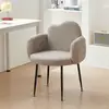 Sillón Sofá Perezoso de Lana de Cordero Bobo a la Moda para Sala de Estar, Dormitorio o Vestidor, Sillón Individual de Tocador