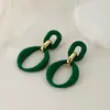 Pendientes Ovalados Huecos de Acrílico de Colores Dulces con Cierre a Presión Pintados en Spray Moda Retro Versátil Joyería Geométrica para Orejas