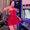 Juramento nocturno talla grande Tifei lencería sexy perspectiva sexy tentación entrepierna abierta evitar traje pasión caliente lazo dormir
