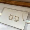 Pendiente de Perla Aguja de Plata S925 Perla de Agua Dulce Natural Pendientes Vintage para Mujer Pendientes de Perla Cubo Francés Venta al por Mayor
