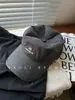 Boné de Baseball Bordado Estilo de Rua Americano para Mulheres com Circunferência de Cabeça Grande, Emagrecimento Facial, Aba Pequena Curva, Proteção Solar, Boné Simples de Sarja de Algodão Lavado para Homens