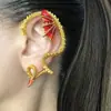Pendientes de Halloween de dragón personalizados más vendidos transfronterizos para mujer, pendientes de estilo gótico con diseño vintage de goteo de aceite, en stock al por mayor