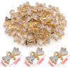 Pingente de Conexão de Laço Banhado a Ouro 18K Real Grosso Prateado Branco Dourado Preservador de Cor Pingente DIY Acessórios de Joalheria para Pulseira