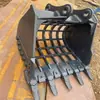 Balde de dragagem de plantas aquáticas para escavadeira, balde de grade com motor hidráulico para dragagem de jacinto-d'água e corte de plantas aquáticas, dragagem de plantas aquáticas de grande capacidade e resistente ao desgaste