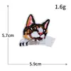 Parche de Tela Bordado para Computadora de Animales Mascotas Lindos de Dibujos Animados de Gato Parche de Bordado Parche Adhesivo Termofusible Parche para Ropa DIY Venta al por Mayor