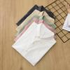 1250 Camisa Básica para Hombre de Primavera y Verano Fresca Ligera Negocios Casual Cómoda Cuello Cuadrado Manga Corta de Algodón para Hombre