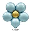 Novo Comércio Exterior Flor Margarida Pétalas Cinco Flores Balão Filme de Alumínio Cor Retro Popular Flor Festa de Aniversário Tecido Decorativo