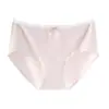 Bragas estampadas de chica dulce para mujer, tiro medio, seda de morera 10A, entrepierna extendida antibacteriana, calzones simples de estudiante para mujer