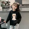 Camiseta de Manga Longa para Meninas, Coleção Primavera e Outono 2026, Top 100% Algodão para Meninas Jovens, Camiseta Básica Versátil para Moda Casual