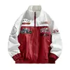 5588 Outono Novo Masculino Marca Americana Tendência Jaqueta de Motociclista Simples Versátil Gola Alta Jaqueta de Couro Solta Moda Jaqueta de Couro