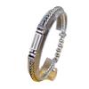 Llegada Nueva 2024 Pulsera Tejida Artística Retro para Hombre Personalizada Hip Hop Punk Textiva Moda Pulsera