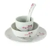 Tazón de Melamina Imitación Porcelana Plástico Tazón para Sopa Tazón para Arroz Comida Rápida Tazón Pequeño Plato Vajilla Platos de Restaurante Tazas Cuchara Juego de Mesa Comercial