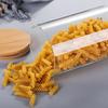 Tapa de Bambú Tarro de Vidrio Cocina Granos Alto Borosilicato Almacenamiento de Café Almacenamiento Tarro Sellado Transparente Recto Tarro de Té