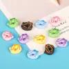 Acessórios de celular de resina em formato de rosquinha com laço, acessórios de cabelo, grampo de cabelo, caixa de papelaria, material DIY, atacado, cola creme