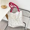 5443 Bolsa de Lona con Estampado de Gatito Lindo Gran Capacidad Doble Capa Bolsa de Trabajo para Estudiantes Mujeres Bolso de Mano de Verano