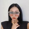 Gafas de Sol Cuadradas Retro Europeas y Americanas de Marco Grande para Mujer, con Patillas Estampadas, Modernas y con Estilo, Protección UV