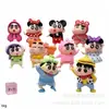 Chaveiro Boneco Disfarçado Crayon Shin-chan Pingente Borracha Macia 3D Pingente Crayon Shin-chan Brinquedo Periférico de Anime