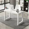 Escritorio de Computadora con Esquinas Redondeadas, Escritorio para Estudiante de Estudio en Casa, Escritorio Comercial con Forma de Frijol, Escritorio de Computadora, Escritorio de Oficina Estilo Minimalista Moderno