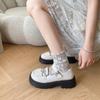 Sapatos Loafer Mary Jane Franceses com Sola Grossa e Fivela de Borboleta para Mulheres Verão Novo Versátil Retrô Estilo Britânico Sapatos Pequenos de Couro Atacado