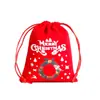 Fornecimento Transfronteiriço de Sino de Natal Reutilizável com Estampa de Veludo Natalino Bolsos para Presente Suporte para Personalização de Acordo com Desenhos