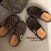 Zapatos Birkenstock de lunares para mujer con aumento interno de altura, primavera 2026, mules cerrados sin cordones para uso en exteriores, con hebilla de cinturón, zapatos Birkenstock N22178