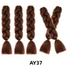 Perucas de Dreadlock de Fibra Sintética para Comércio Exterior Atacadista, Extensões de Cabelo Longo Tingidas em Degradê para Mulheres, Cabelo Trançado, Tranças Africanas Grossas