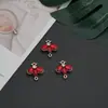 Pingente de Abelha Banhado em Liga para Acessórios de Joias DIY Zircônia Vermelha Azul Verde Inserida Materiais para Pulseira Colar Brinco