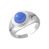 Anel de Pedra Preciosa Feminino s925 Prata Esterlina Fashionável Personalidade Nicho Designer Indústria Pesada Anel Aberto Novo