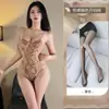 Dormir Borracho Viento Divertido Encaje Bordado Hueco Sexy con Tirantes Pijama Malla Tentación Conjunto Estilo Europeo y Americano