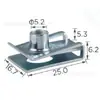 Adequado para Parafusos de Fixação do Revestimento do Para-choque Renault, Parafusos Torx, Porcas de Pressão em Formato de U 9824674580