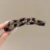 Presilha banana plissada de chifon, presilha vertical, presilha de garra de verão de alta qualidade, presilha para rabo de cavalo na nuca, presilha de cabelo elegante e delicada