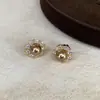 Pendientes Colgantes de Flor con Diamantes de Zirconia y Aguja Plateada, Aretes de Moda y Exquisitos, Pendientes de Nicho de Alta Gama con Sentido de Diseño