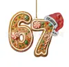 Bestseller Transfronteiriço Sixseven Papai Noel Decorações de Natal em Acrílico Decorações Divertidas de Meme Digital