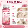 KineShineX Gránulos Desodorantes con Aroma a Rosa para Gatos de Casa, Desodoriza y Deja una Suave Fragancia Floral