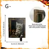 Ímã de geladeira de madeira de camada dupla criativo de gato de Halloween estilo vintage decoração de casa decoração magnética criativa