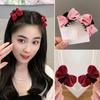 Tiktok Red网红 tela doble cara clip de lazo para niños Pinza para el pelo de niña Pinza para el pelo de niña pequeña Accesorios para el pelo de princesa de escape