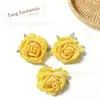 Fabricante de Cabeza de Rosa Simulada de 6 cm, Decoración para Boda y Hogar, Cabeza de Rosa Grande Artificial, Flor de Felpa Simulada, Flor Falsa