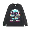 Camiseta Suelta de Marca Trendy Estilo Motocicleta y Coche Deportivo Lavado Vintage Manga Corta Cyberpunk High Street para Pareja Directo del Fabricante