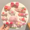 Grampos de Cabelo Infantis, Grampos de Cabelo de Pelúcia Fofos, Presilhas de Flor de Tricô para Meninas Outono e Inverno, Presilhas Laterais para Bebê, Acessórios de Cabelo
