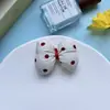 Corda de Cabelo com Laço Ancora Vermelho Doce para Meninas, Bolinhas Fofas, Preenchimento de Algodão, Mais Fácil de Combinar com Acessórios de Cabelo