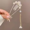 Grampo elegante e versátil de ginkgo para cabelos finos, grampo em U de nicho para a parte de trás da cabeça, grampo em forma de crescente