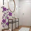 Hs1310E Vid de Flor Morada Textura Estéreo Artificial Adhesivo Autoadhesivo Pegatina de Pared Sala de Estar Fondo de TV Decorativa Pegatina de Pared