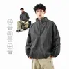 Chaqueta Ligera para Hombre de Primavera y Otoño, con Cuello Alto, para Exteriores, Marca Americana de Tendencia, Silueta Corta, Ropa de Abrigo