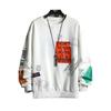 Suéter de otoño e invierno para hombre, guapo, holgado, estilo hip hop, marca de moda, cuello redondo, casual, combina con todo, forro polar, grueso, cálido, manga larga.